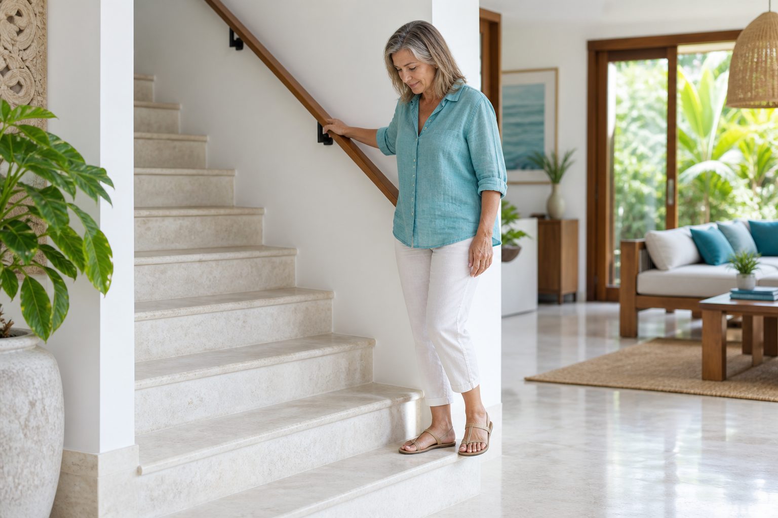Stairs are one everyday activity discussed in the knee pain guide