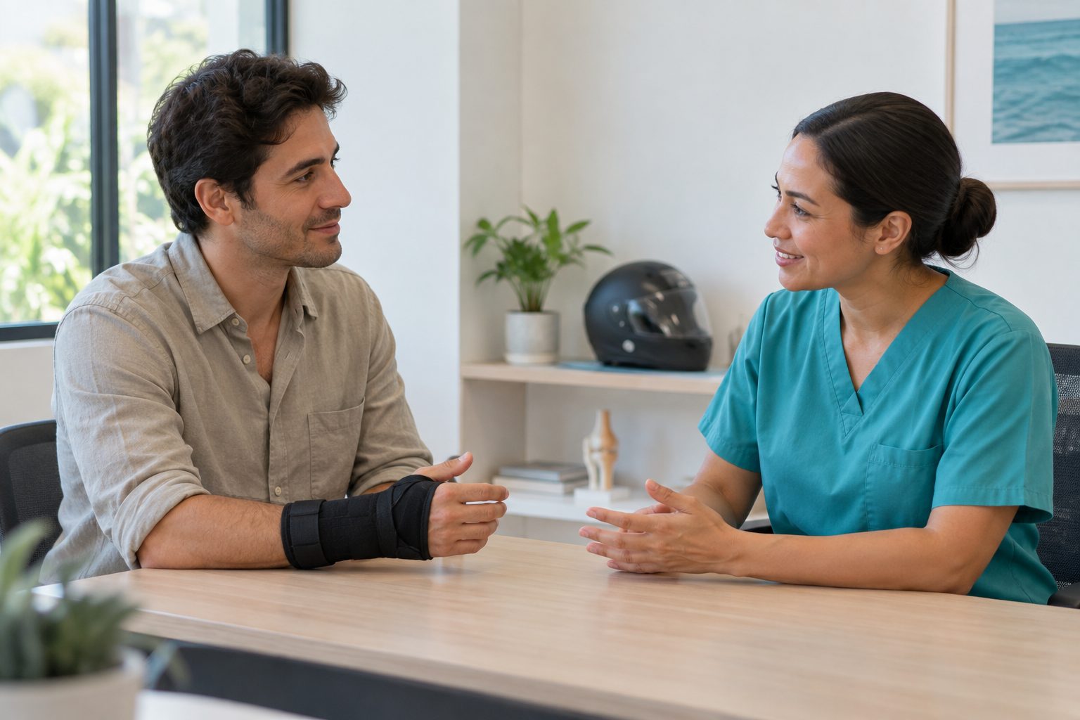 A wrist injury being reviewed after a scooter fall