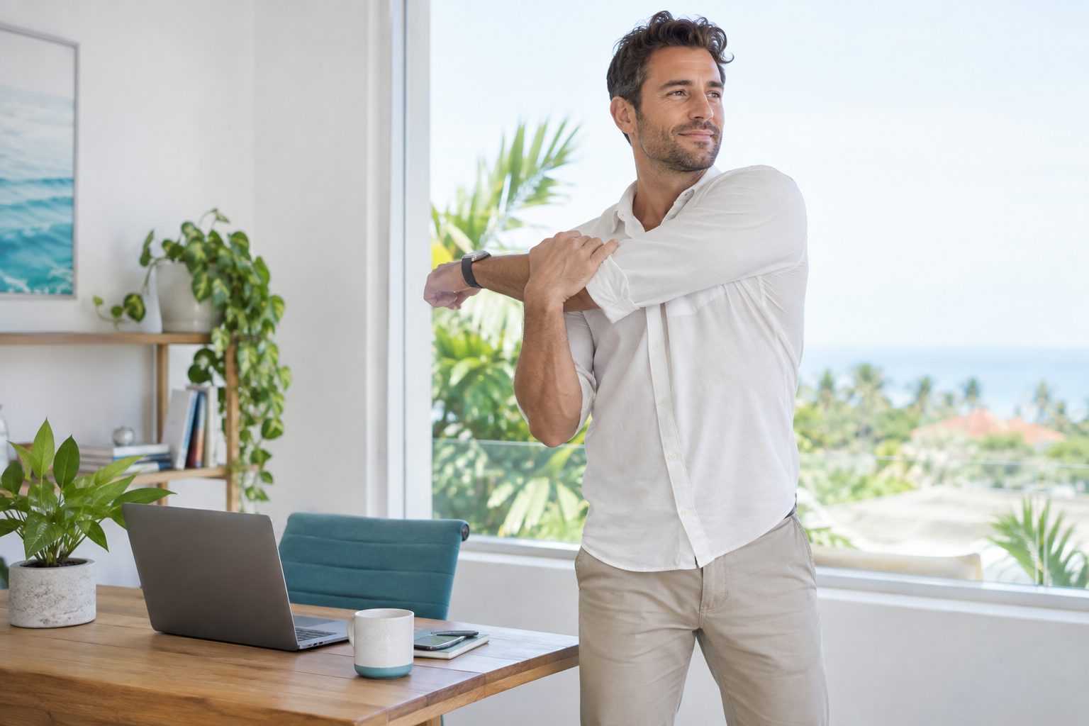 Taking a movement break during desk work