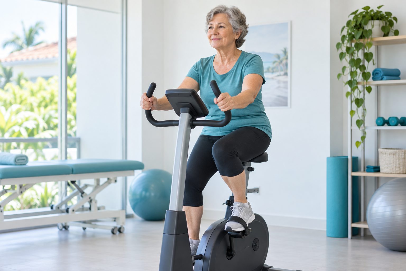 Stationary cycling as an example of low-impact activity